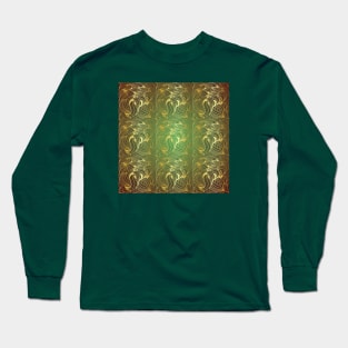 Gold Lines Pattern Long Sleeve T-Shirt